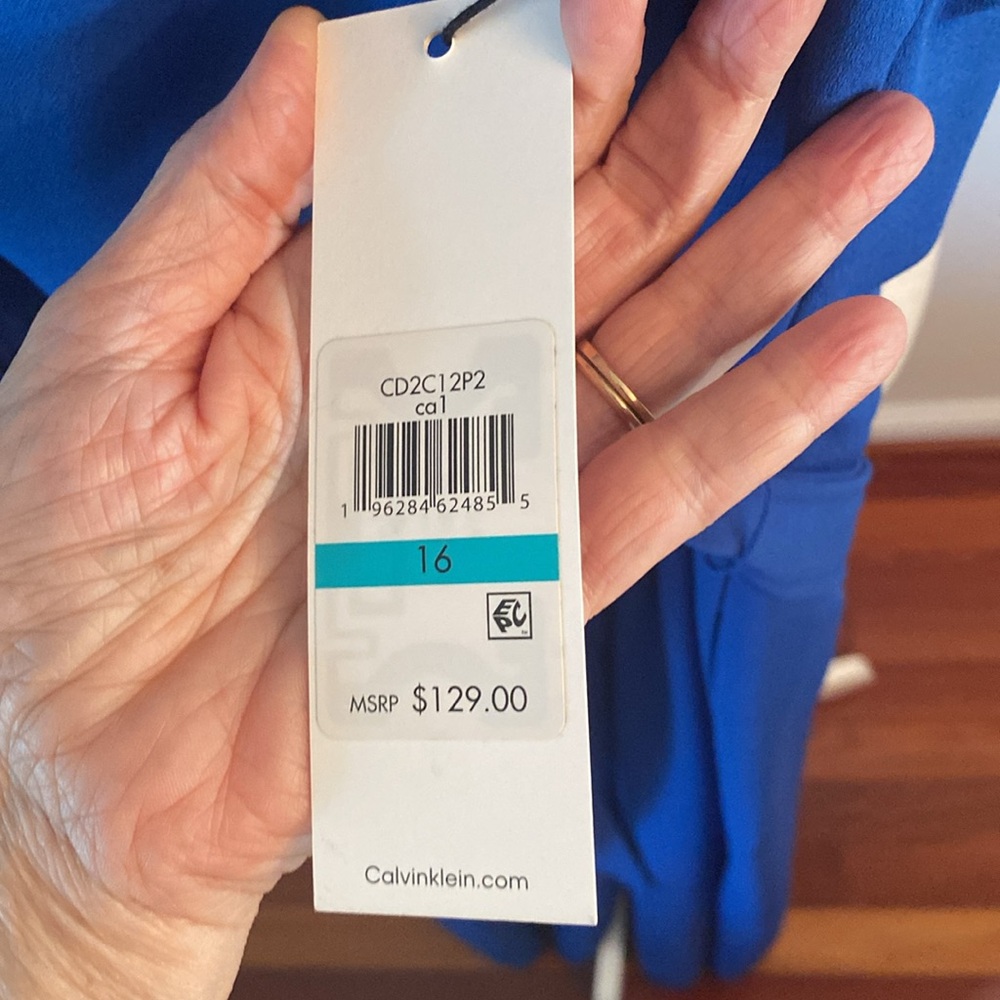 Calvin Klein NWT Royal blue jumpsuit. Size 16 - Picture 6 of 10